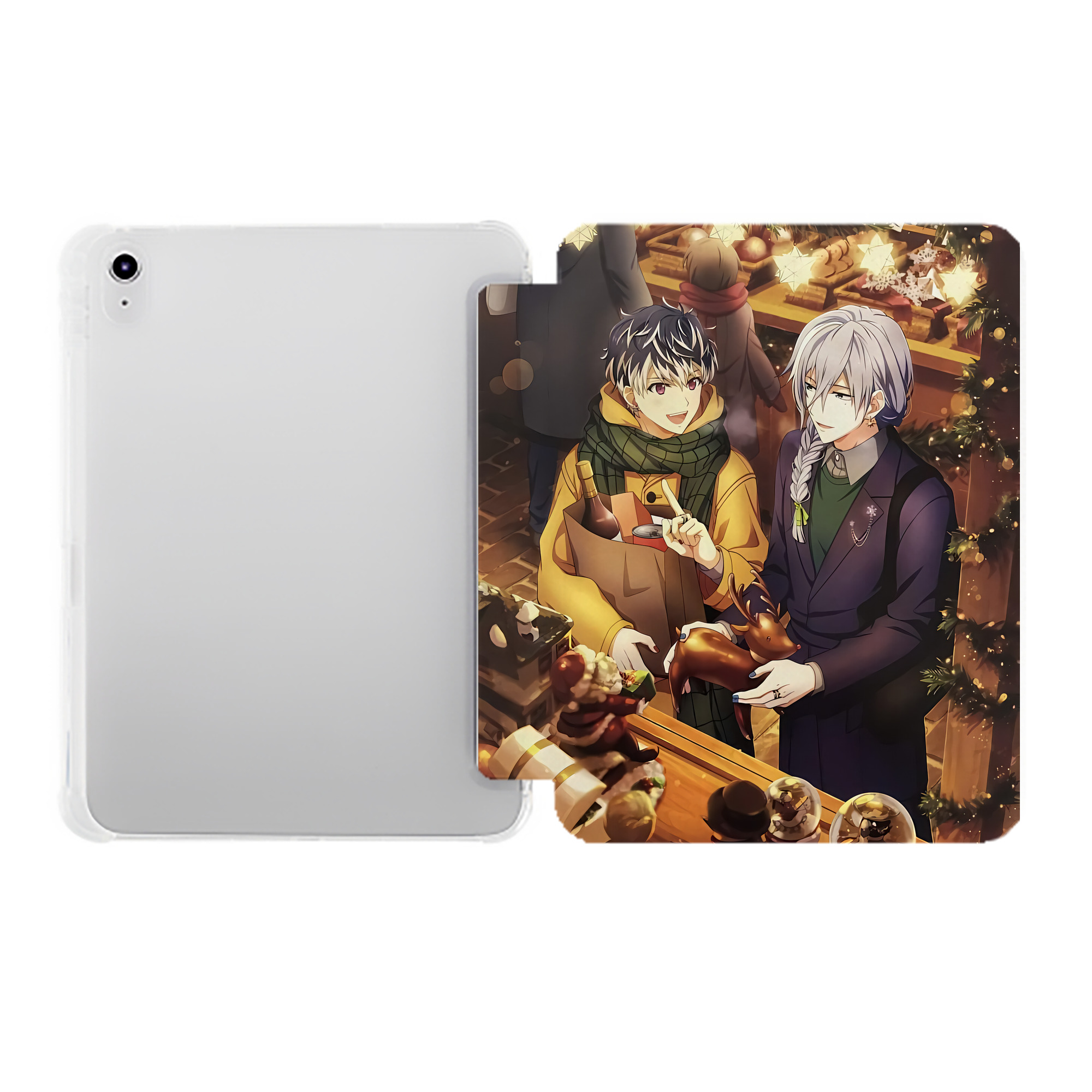 （画像用） 刀剣乱舞 Touken Ranbu IPad ケース ペン収納付き 三つ折りスタンド PUレザー×シリコン 対応機種9.5/10.5/10.9インチ